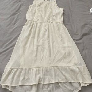 White flowery art class dress